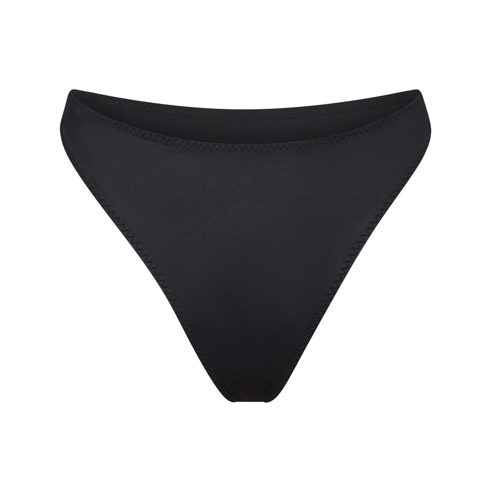 Skims STRETCH SATIN HIGH LEG Bikini Zwart | IJW-637214