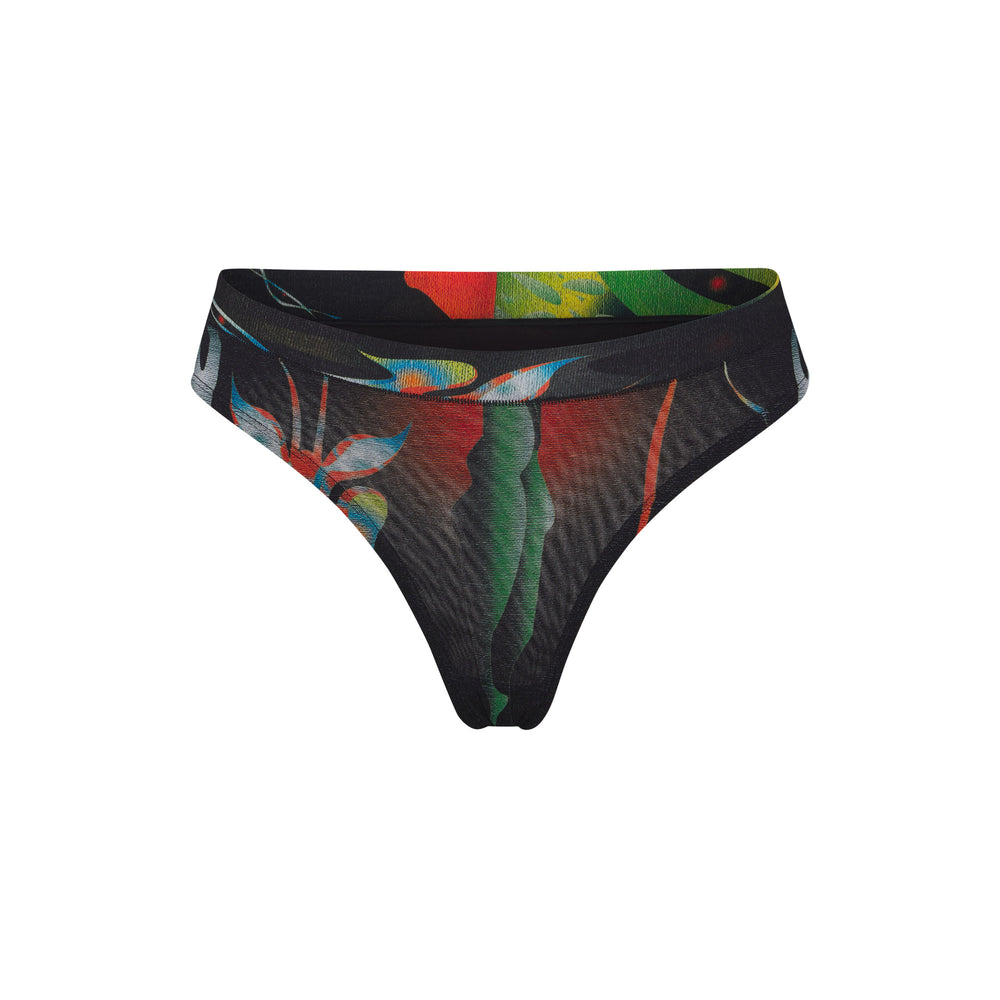 Skims SUMMER MESH DIPPED Thong Obsidian | IHF-593861