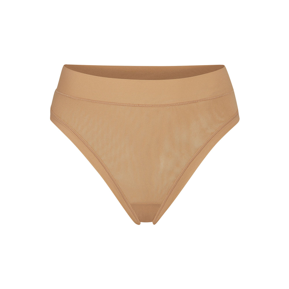 Skims SUMMER MESH MID WAIST Thong Beige | EWR-643780