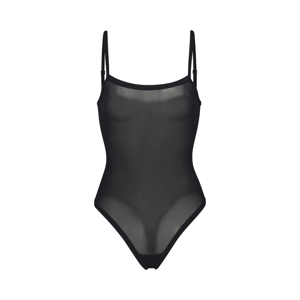 Skims SUMMER MESH Strappy Bodysuit Zwart | XAV-294386