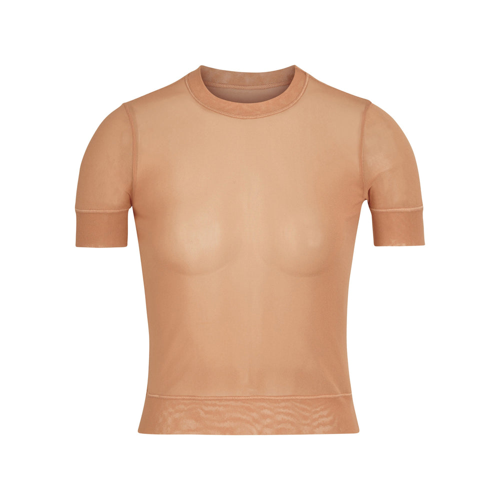 Skims SUMMER MESH T-shirt Abrikoos | CPI-462901