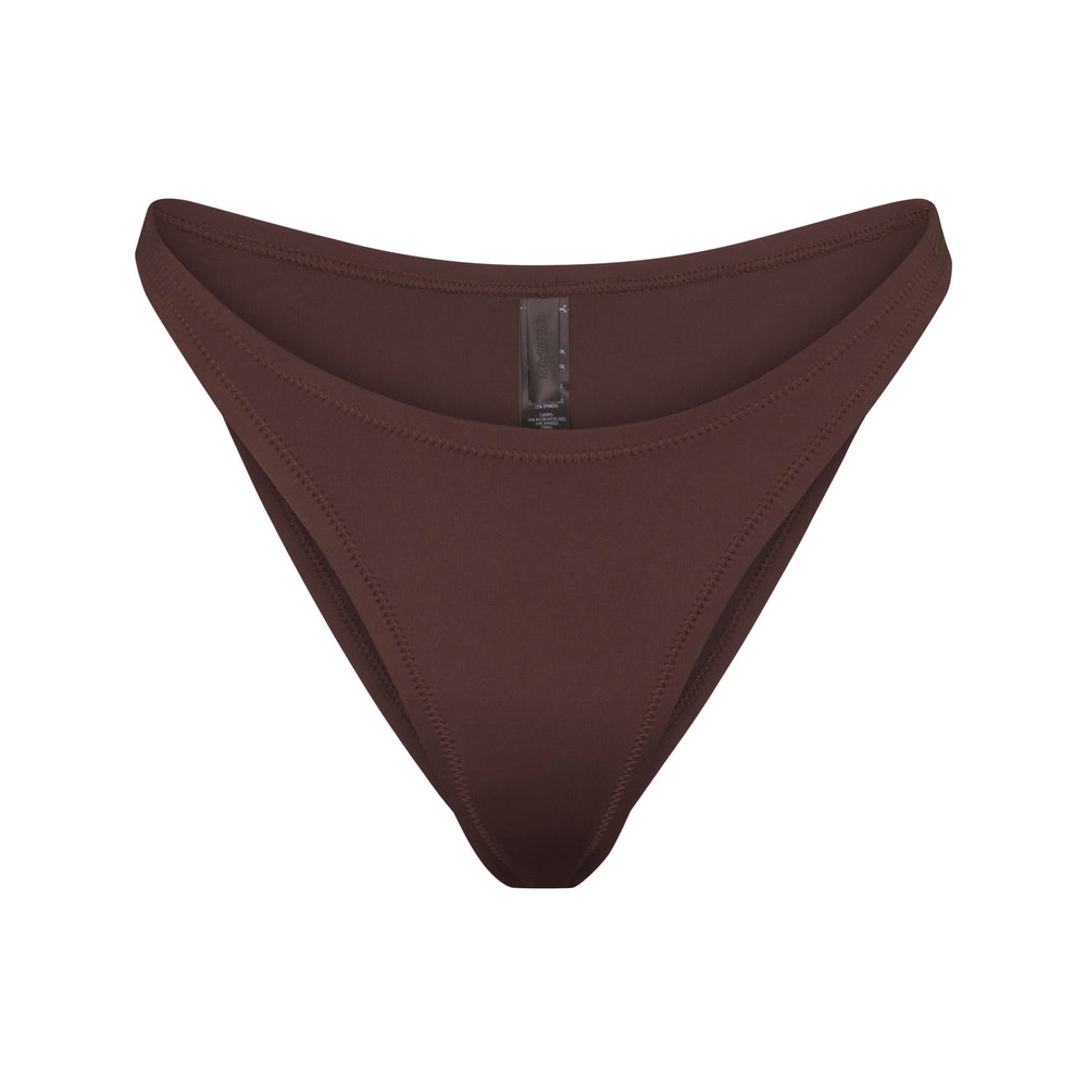 Skims SWIM DIPPED MID WAIST BOTTOMS Two Pieces Chocola | REM-856921