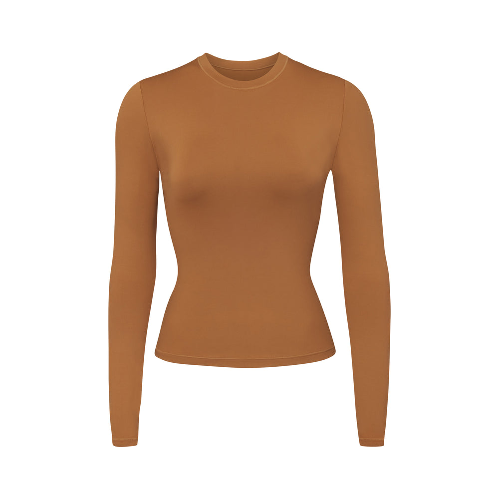 Skims SWIM LONG SLEEVE SHIRT Cover-ups Abrikoos | XWQ-149827