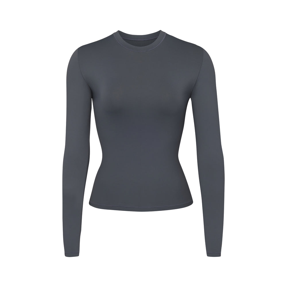 Skims SWIM LONG SLEEVE SHIRT Cover-ups Diepgrijs | HGP-842915