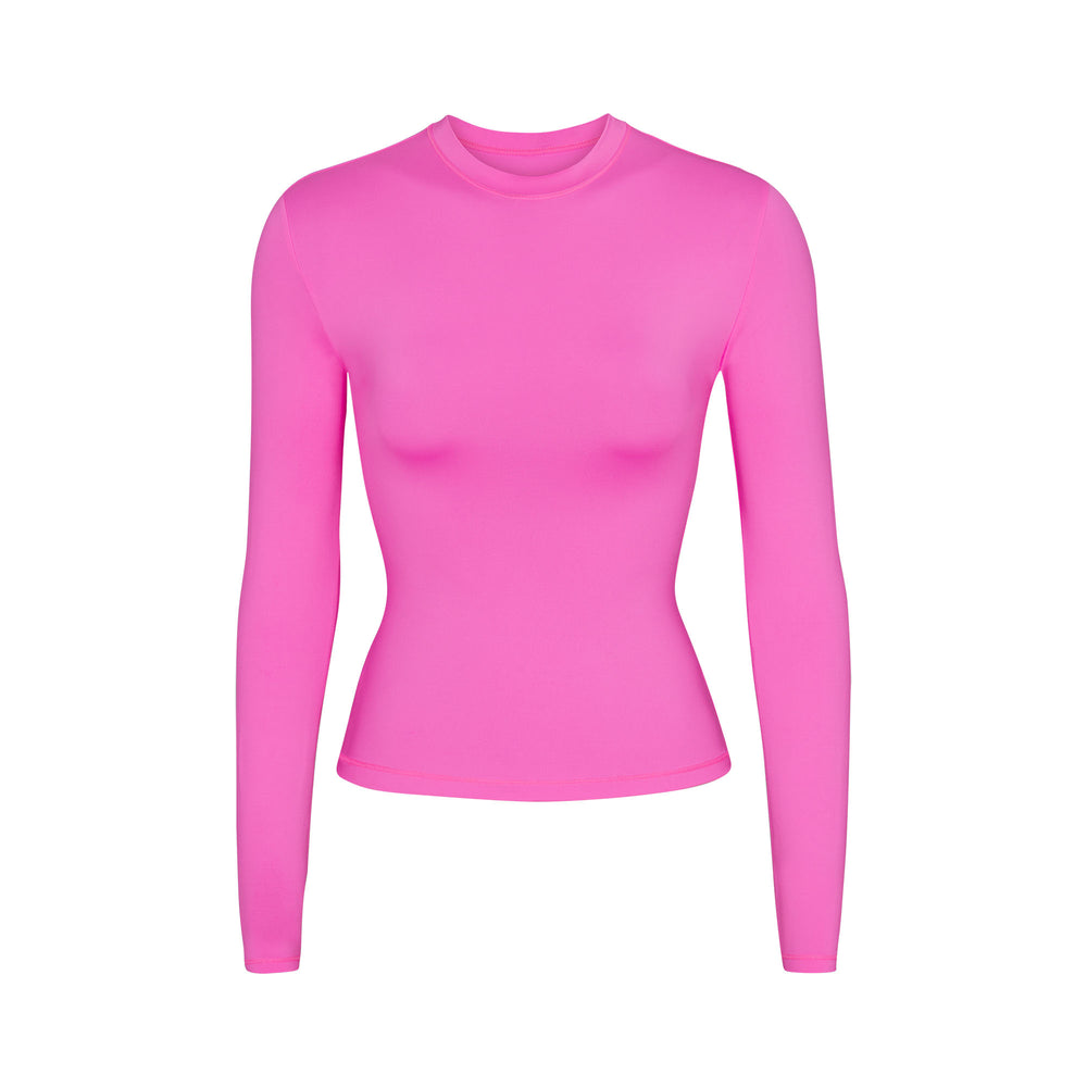 Skims SWIM LONG SLEEVE SHIRT Cover-ups Roze | XSD-820697