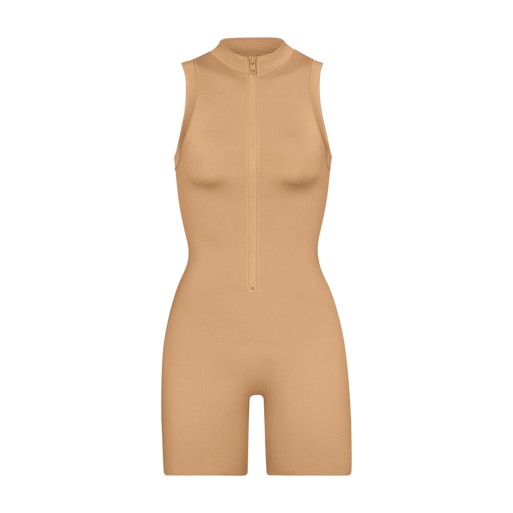 Skims SWIM MOCK NECK CYCLE SUIT One Piece Beige | QNL-930726