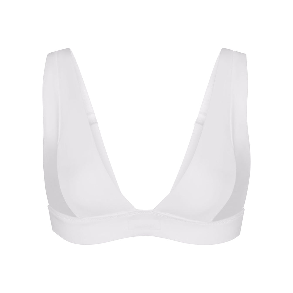 Skims SWIM PLUNGE Bikini Top Wit | WOG-278940