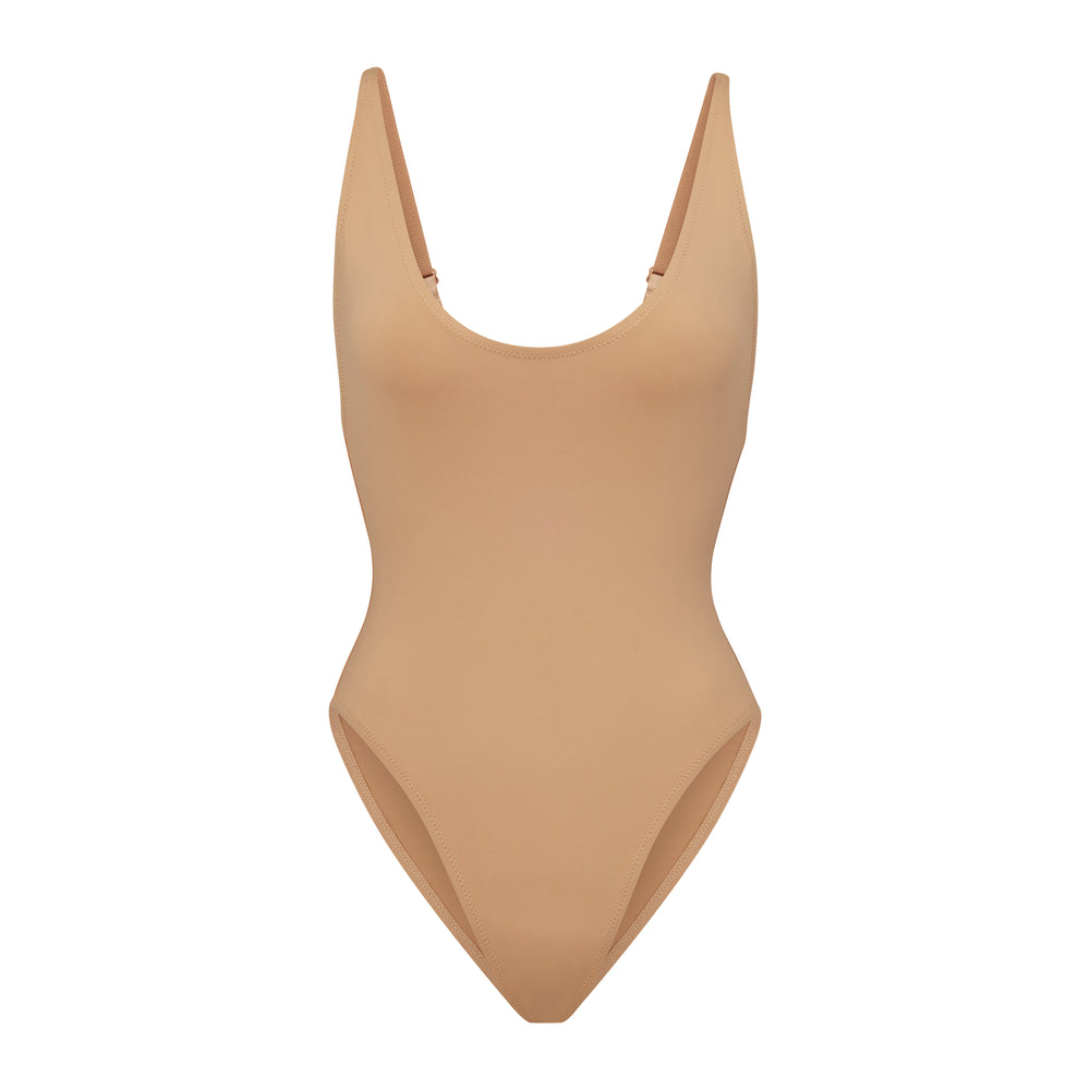 Skims SWIM SCOOP NECK One Piece Beige | TEL-348509