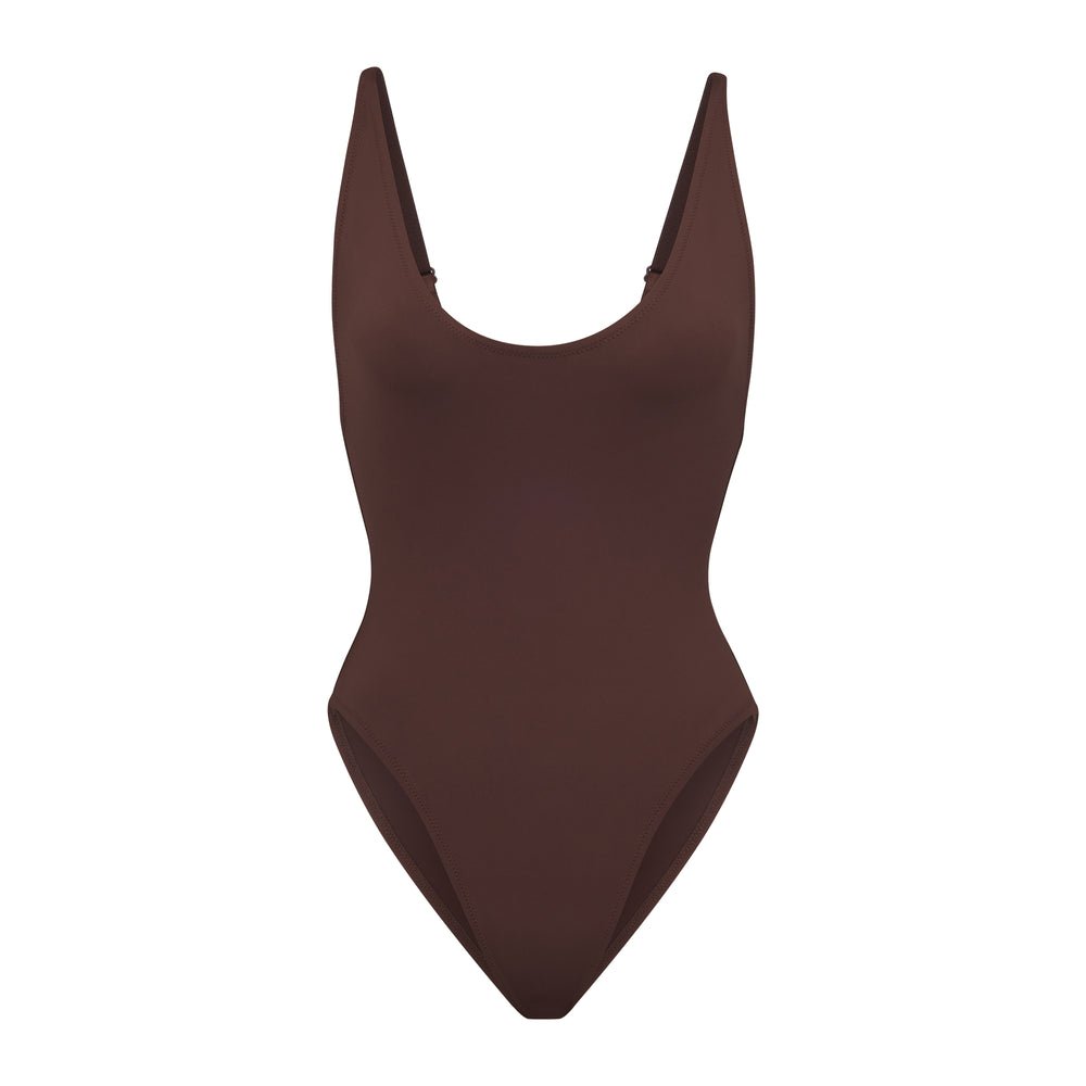 Skims SWIM SCOOP NECK One Piece Chocola | HXR-240763