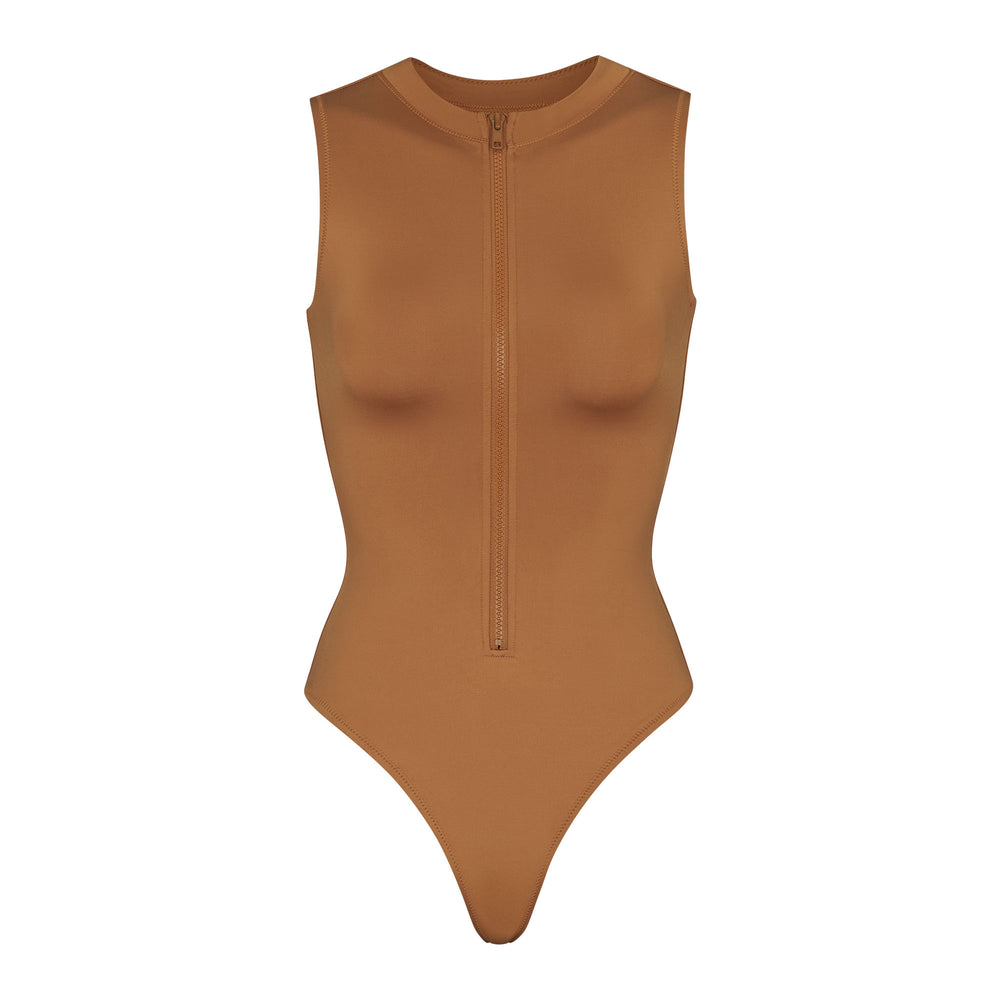 Skims SWIM ZIP FRONT SLEEVELESS One Piece Abrikoos | JUQ-193206