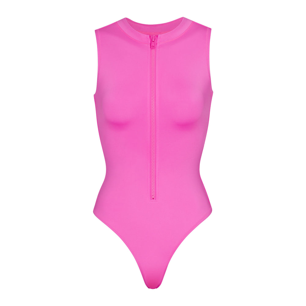 Skims SWIM ZIP FRONT SLEEVELESS One Piece Roze | LYE-297618