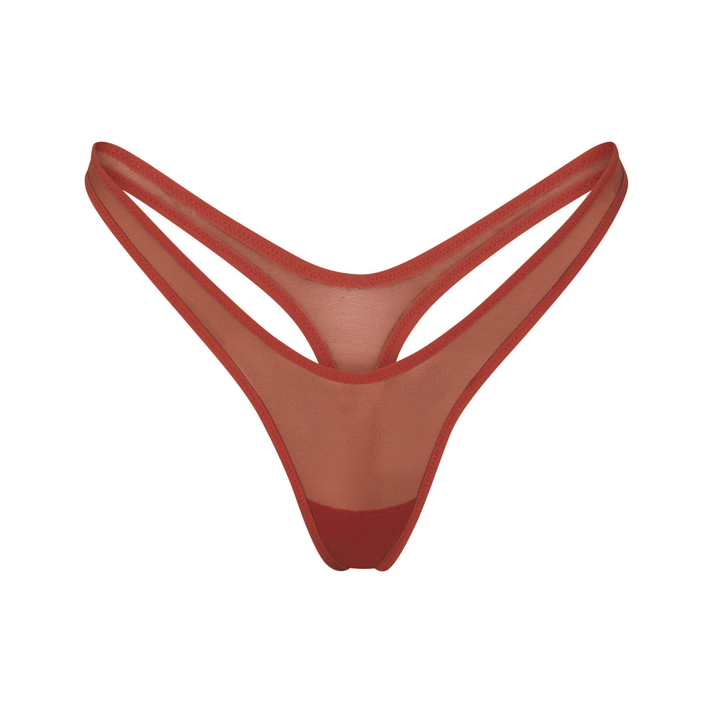 Skims ULTRA FINE MESH MICRO DIPPED Thong Bruin | PHM-326570