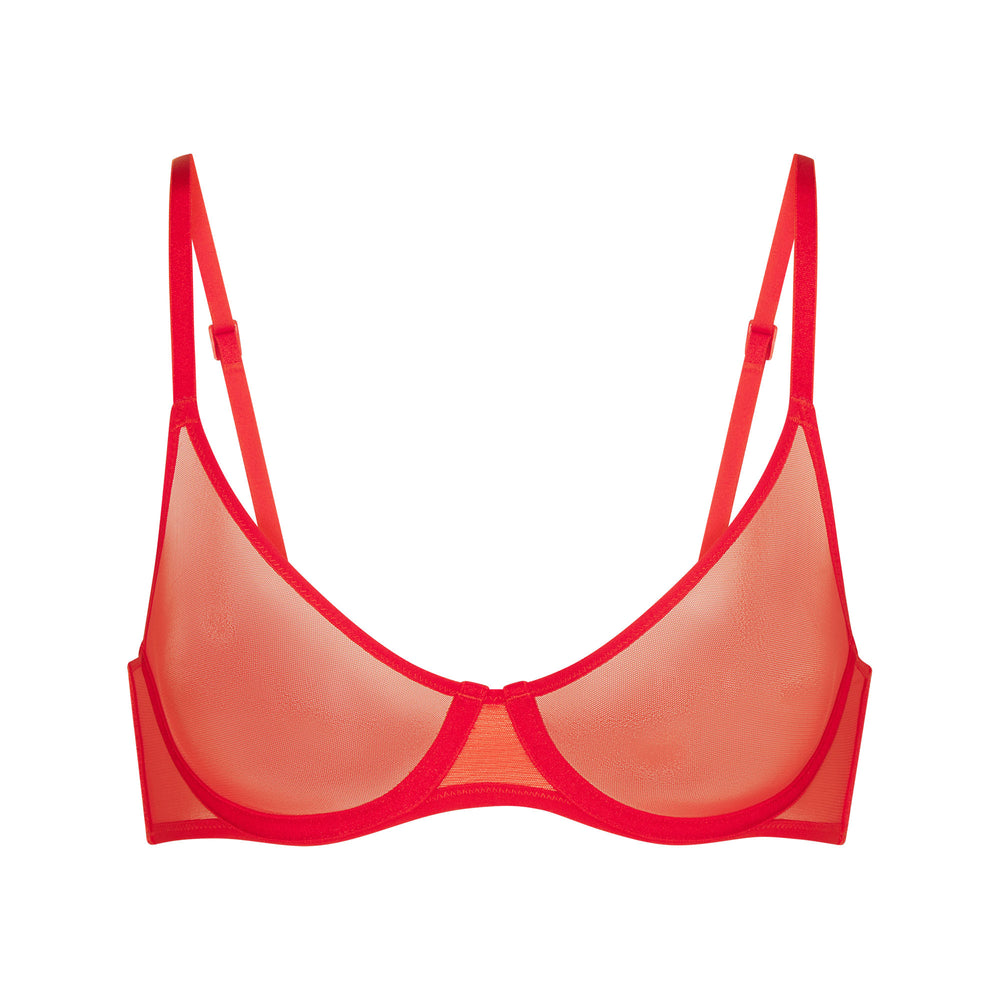 Skims ULTRA FINE MESH SCOOP Underwire Bra Oranje | HWT-964820