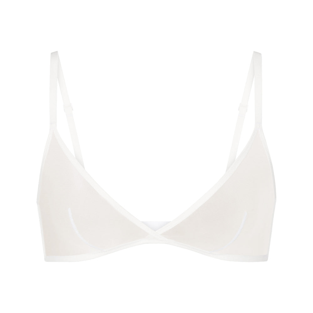 Skims ULTRA FINE MESH TRIANGLE Bralette Wit | ERI-701264