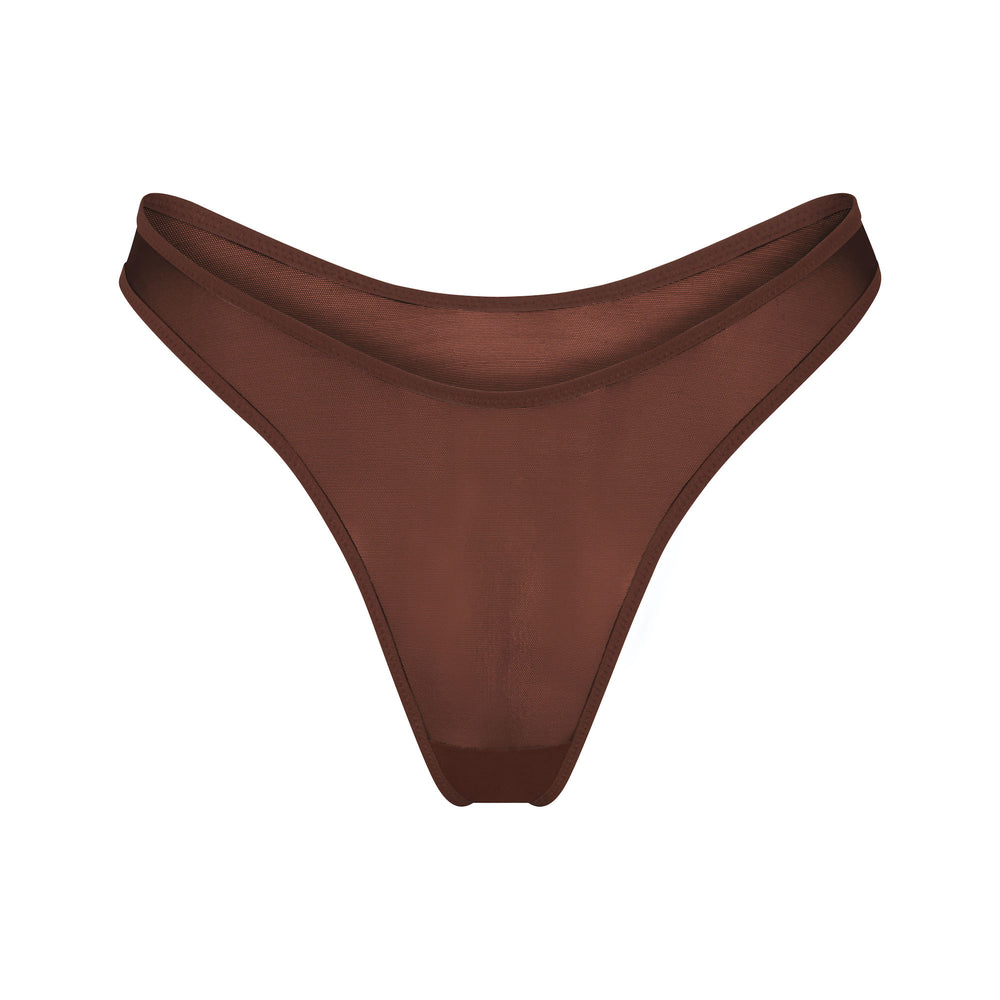Skims ULTRA FINE MESH Thong Chocola | HZD-476382