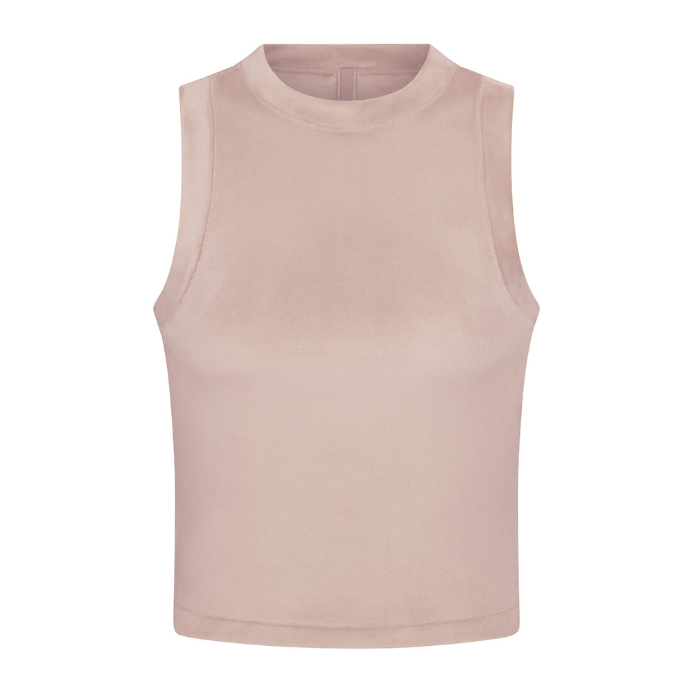 Skims VELOUR CREW NECK Tank Lichtroze | IYH-952413