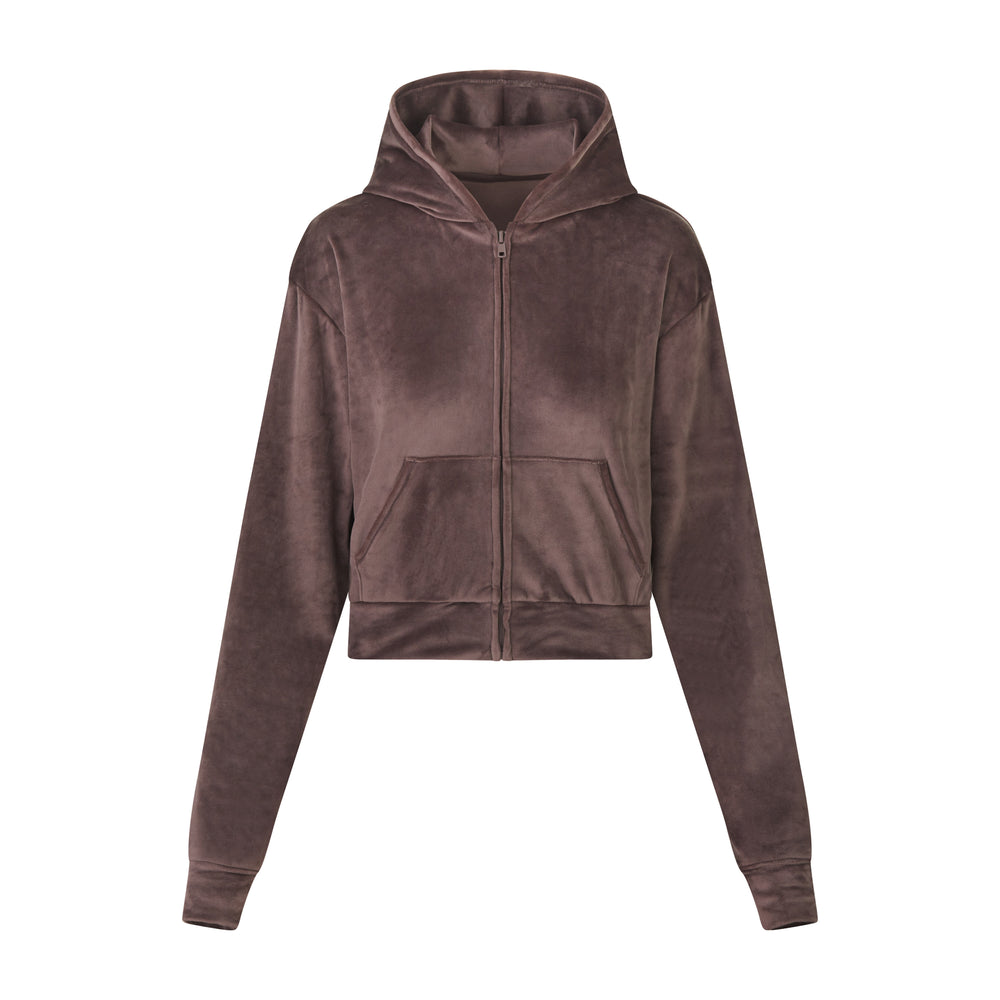 Skims VELOUR Hoodie Paars Grijs | BZT-839524