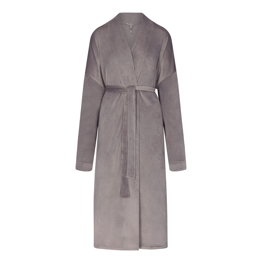 Skims VELOUR WRAP Badjas Grijs | RNQ-617045