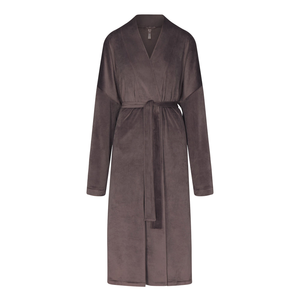 Skims VELOUR WRAP Badjas Paars Grijs | VKX-098617