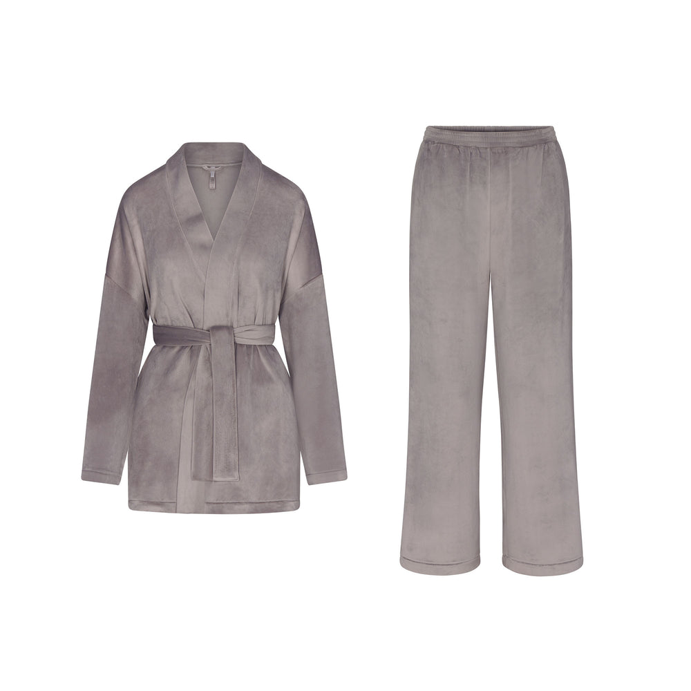 Skims VELOUR WRAP Sleep Set Grijs | VAF-712345