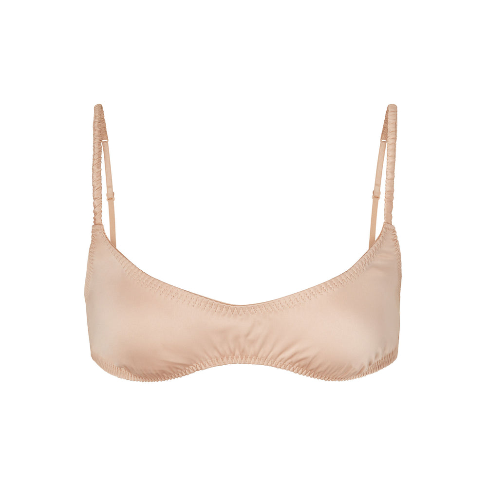 Skims WOVEN SHINE SCRUNCHIE SCOOP Bralette Roze | NUA-781329