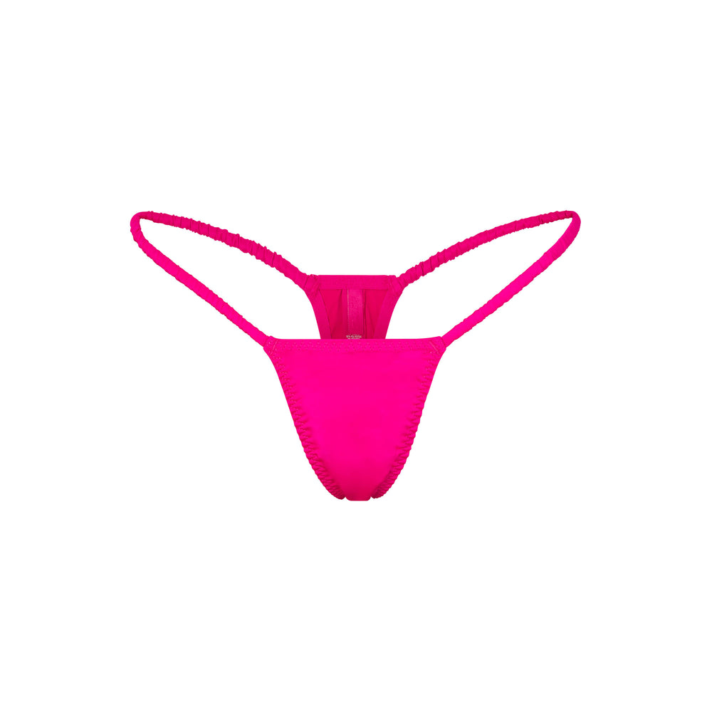 Skims WOVEN SHINE SCRUNCHIE STRING Thong Roze | NBT-974386