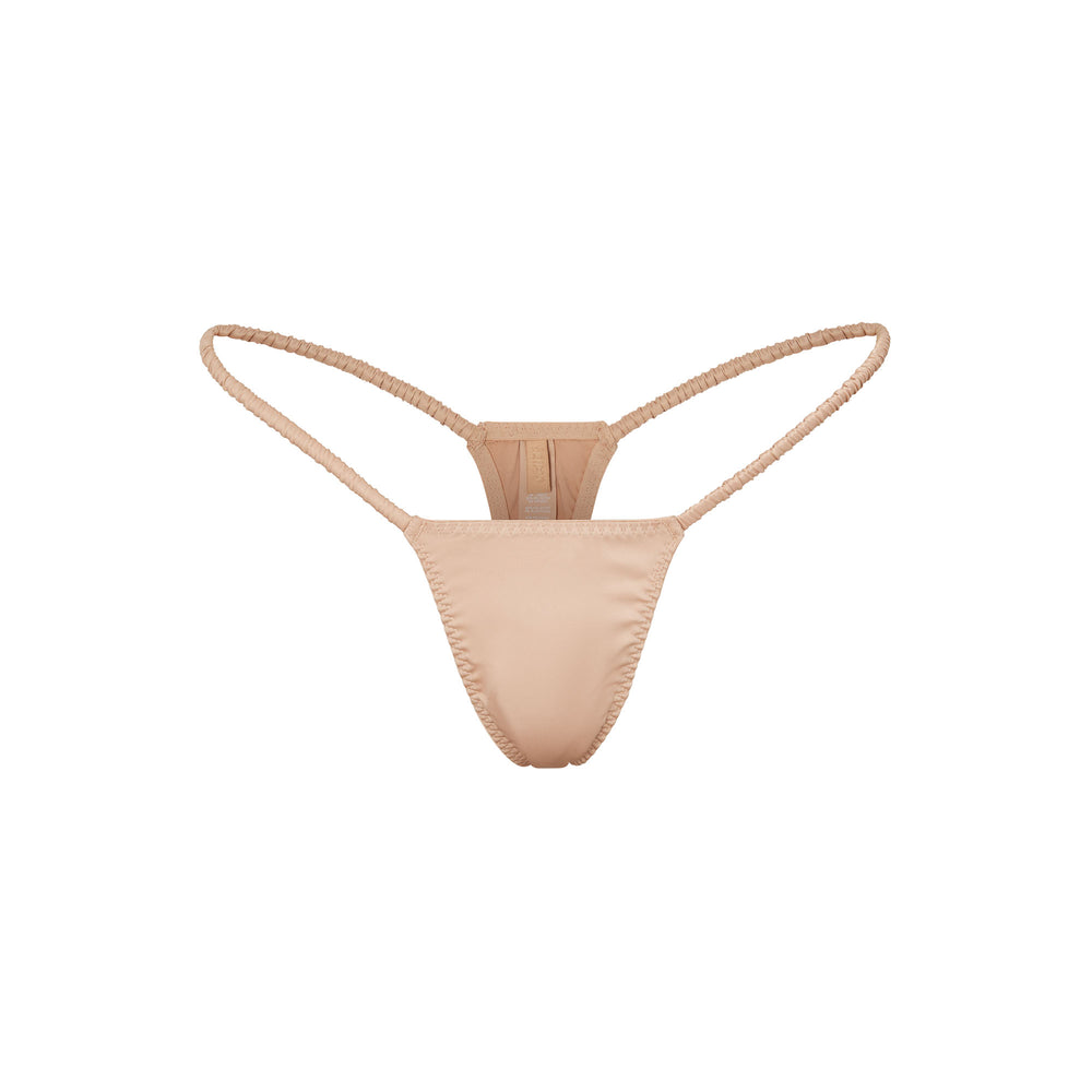Skims WOVEN SHINE SCRUNCHIE STRING Thong Roze | XHD-021476